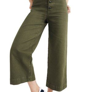 Madewell Emmett Crop Wide Leg Pants Size 28 Green